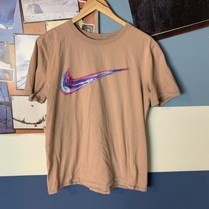 Nike electric swoosh tee tan